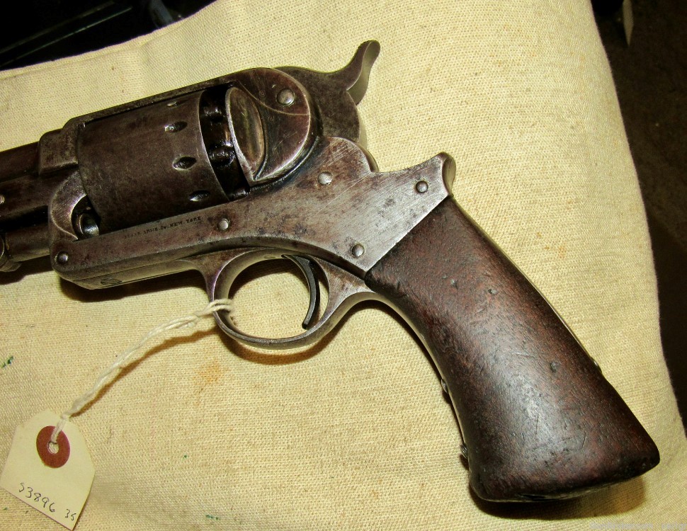Original Civil War Starr 1863 Single Action .44 Percussion Army Revolver-img-10