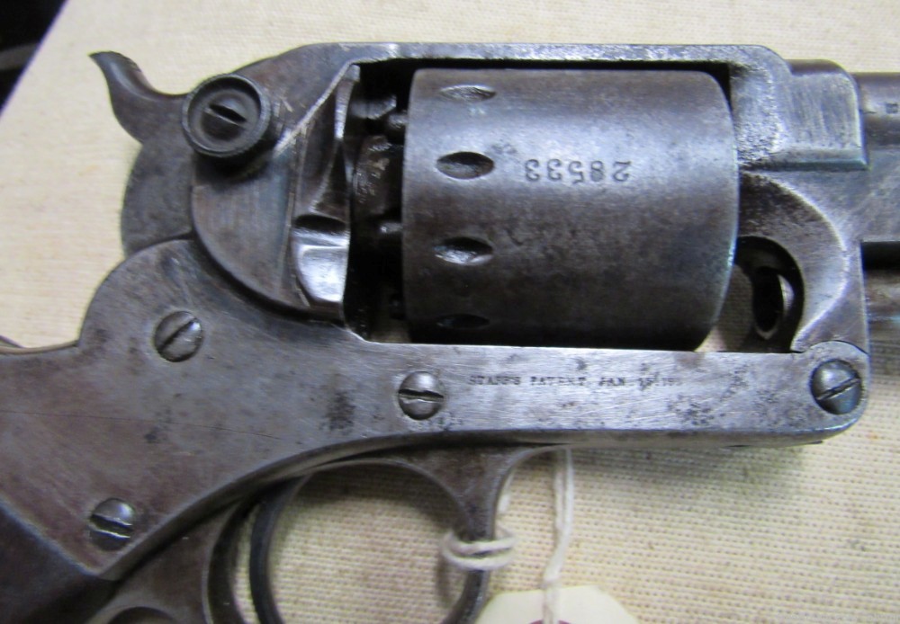 Original Civil War Starr 1863 Single Action .44 Percussion Army Revolver-img-3