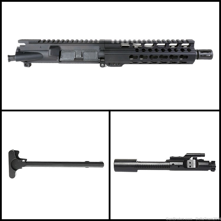 AR15 7.5" 223 Wylde Pistol Complete Upper - BCG & CH Included - Assembled-img-0