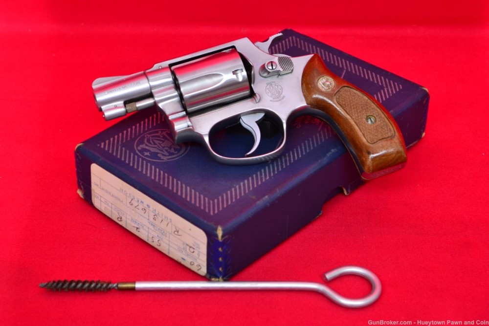 NICE S&W Smith Wesson No Dash Model 60 Stainless .38 Revolver Original Box -img-0