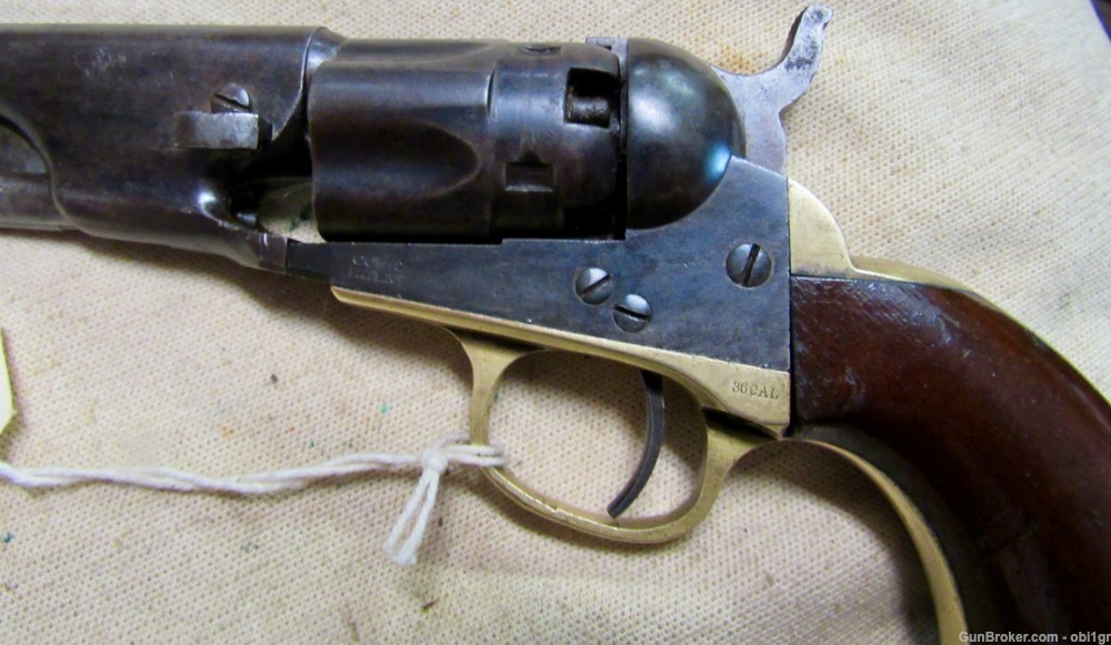Civil War Period Colt Model 1862 Police .36 Caliber Percussion Revolver-img-9