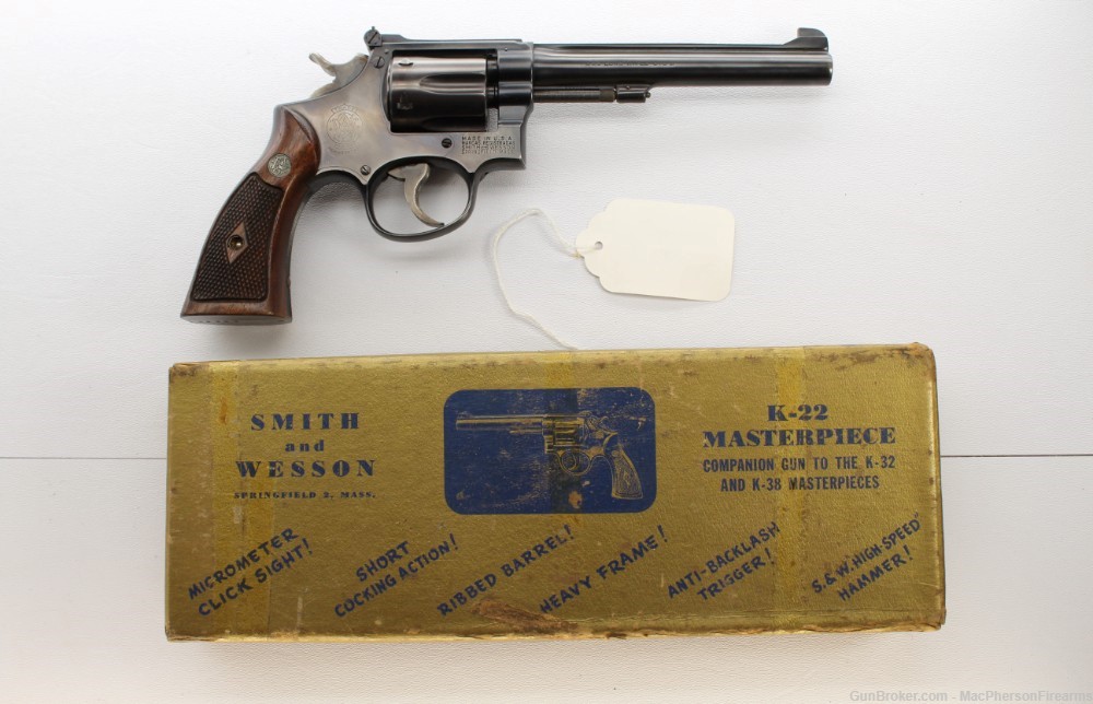 Smith & Wesson K22 Masterpiece Hand-Ejector Revolver .22LR w/ Box-img-1