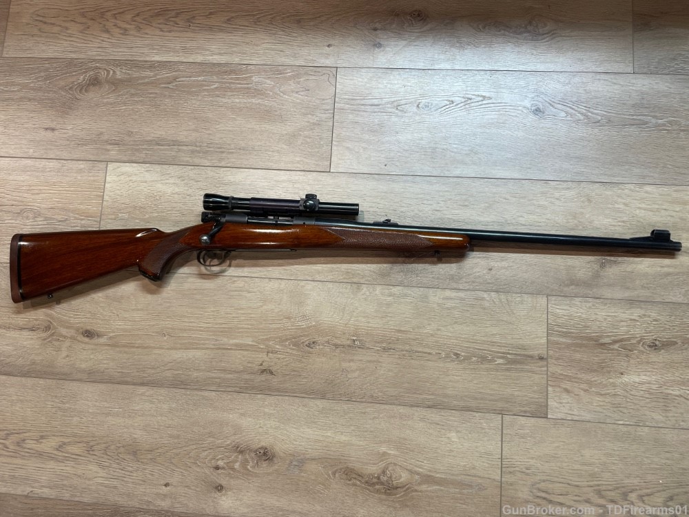 Winchester model 70 pre-64 custom .375 weatherby magnum w/ lyman alaskan-img-0