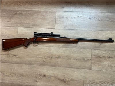 Winchester model 70 pre-64 custom .375 weatherby magnum w/ lyman alaskan