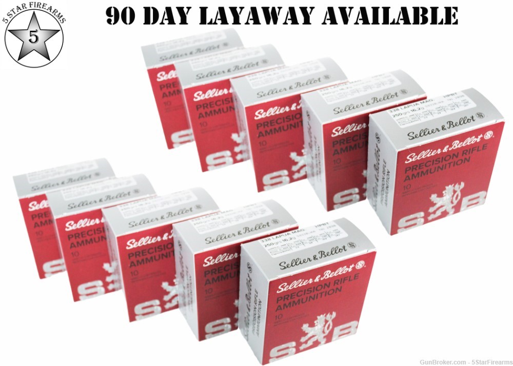 Sellier & Bellot .338 Lapua Mag 250gr HPBT 10 Boxes LAYAWAY AVAILABLE!-img-0