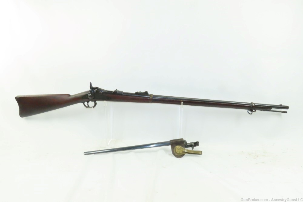Antique U.S. SPRINGFIELD M1873 TRAPDOOR .45-70 GOVT Rifle NEW JERSEY Marked-img-1