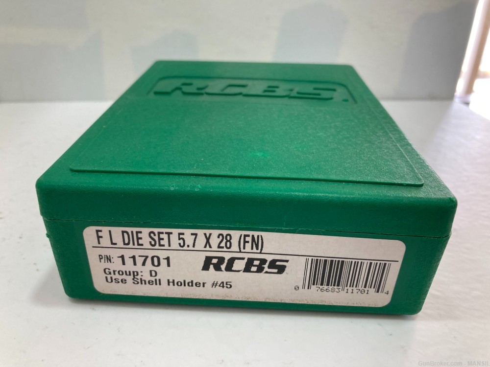 RCBS DIE SET FOR 5.7X28 USED -img-0