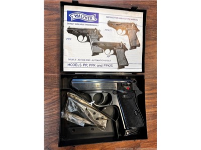Penny Auction Interarms Walther PPK/S .380 Auto 2 Mags Box Made in USA