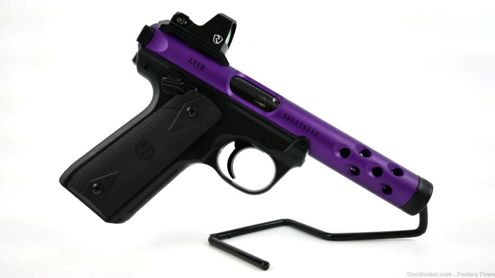Ruger Mark IV 22/45 Lite - .22 LR  W/case and Extra Mag, Purple Anodized-img-8