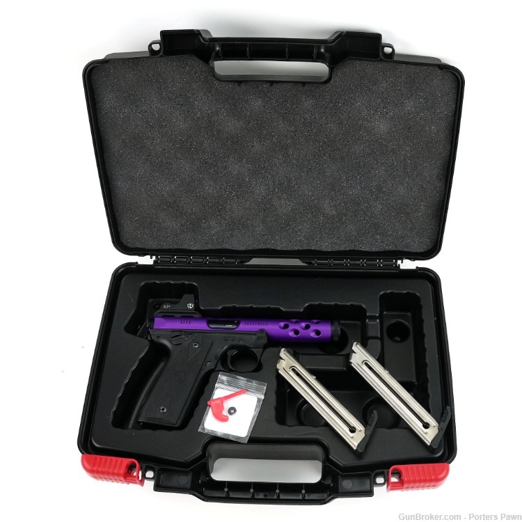 Ruger Mark IV 22/45 Lite - .22 LR  W/case and Extra Mag, Purple Anodized-img-1