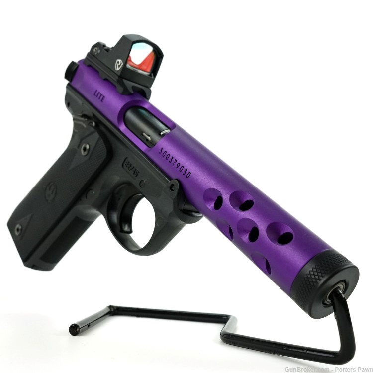 Ruger Mark IV 22/45 Lite - .22 LR  W/case and Extra Mag, Purple Anodized-img-0