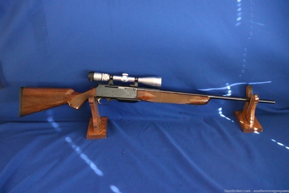 Browning BAR 7mm rifle semi Safari with Nikon & 3 magazines Belgium made -img-0