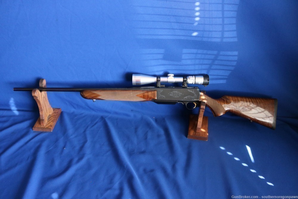 Browning BAR 7mm rifle semi Safari with Nikon & 3 magazines Belgium made -img-19