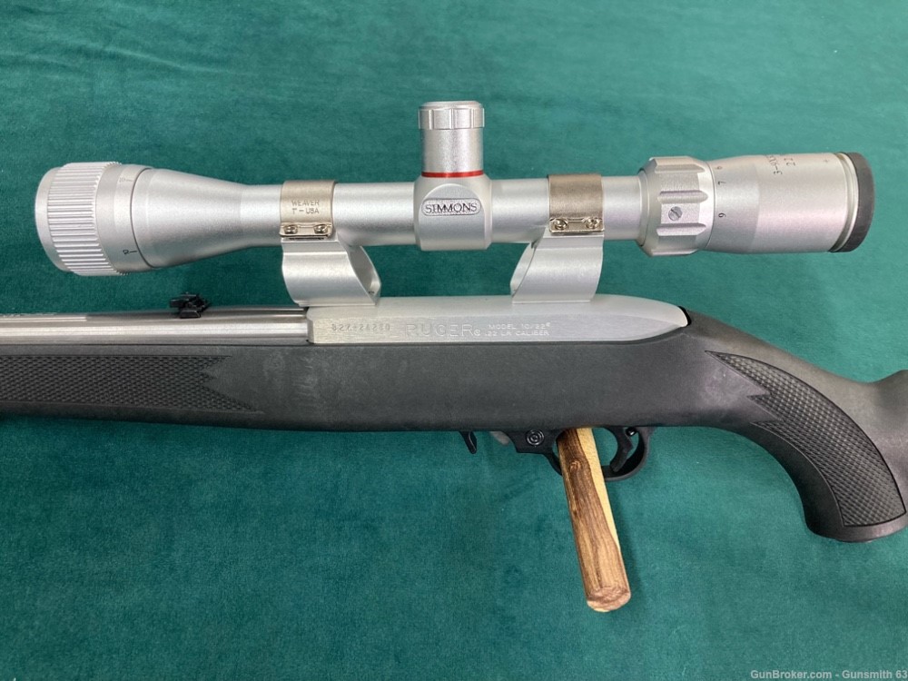 Ruger 10/22 .22LR with 3 mags, Simmons scope, and 500 rounds ammo-img-2