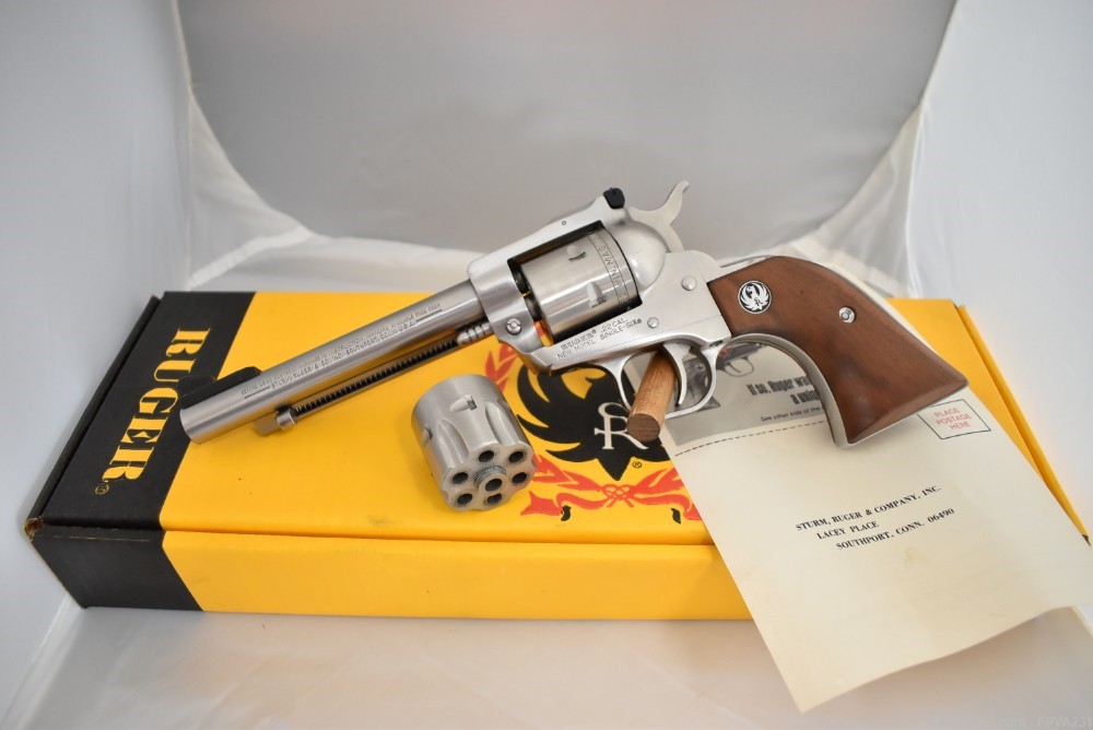 Ruger Single Six .22 LR 22 Magnum Convertible 1989 Stainless 5.5” Estate-img-0