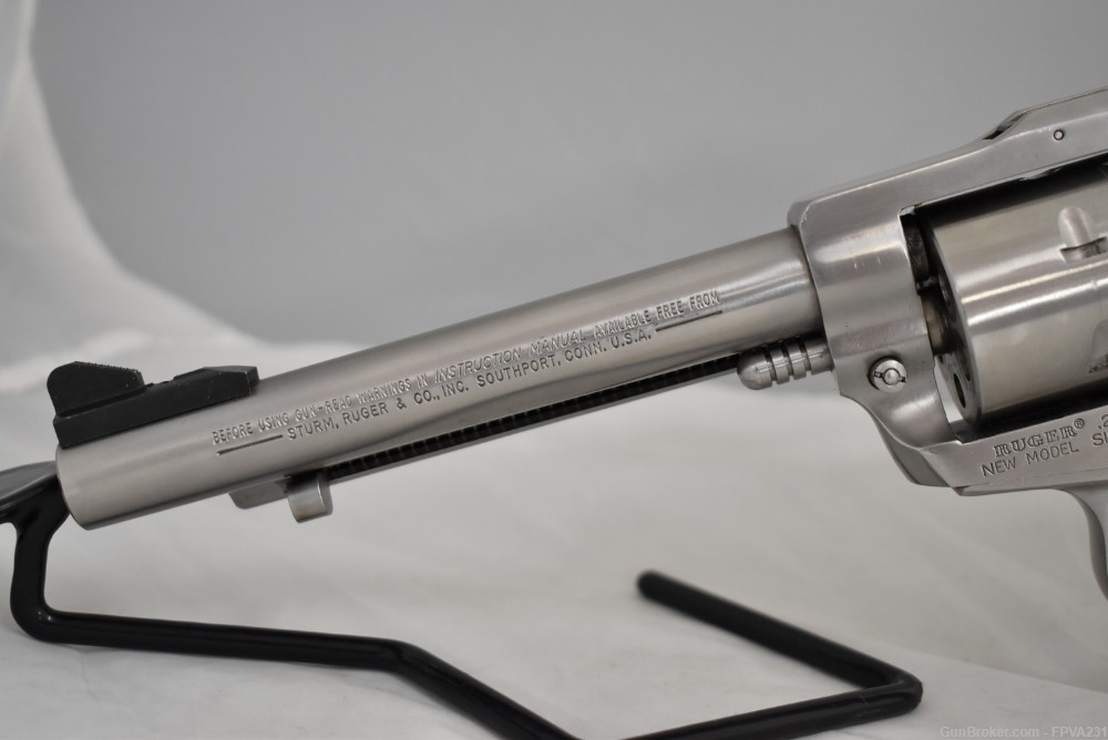 Ruger Single Six .22 LR 22 Magnum Convertible 1989 Stainless 5.5” Estate-img-2