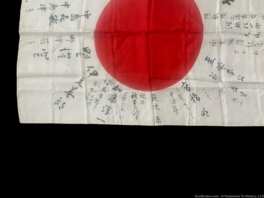WWII JAPANESE- SIGNED BANZAI FLAG- HINOMARU YOSEGAKI- WW2 BRING BACK-img-1