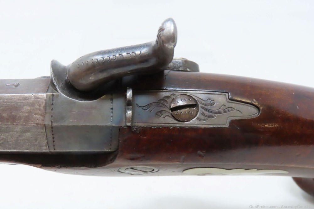 NICE Liege Proofed ENGRAVED Antique DERINGER Style Percussion POCKET Pistol-img-9