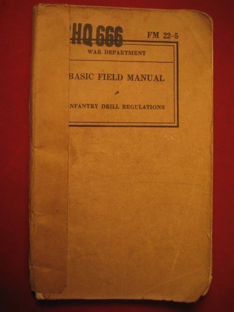 Original US War Department Soldier Basic Field Book Infantry Drill 1939 -img-0