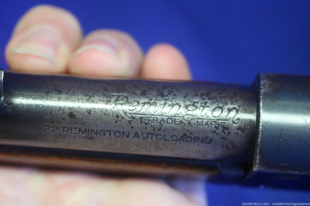 Remington 16 semi Rifle in .22 Rem auto all original, matching & peep sight-img-32
