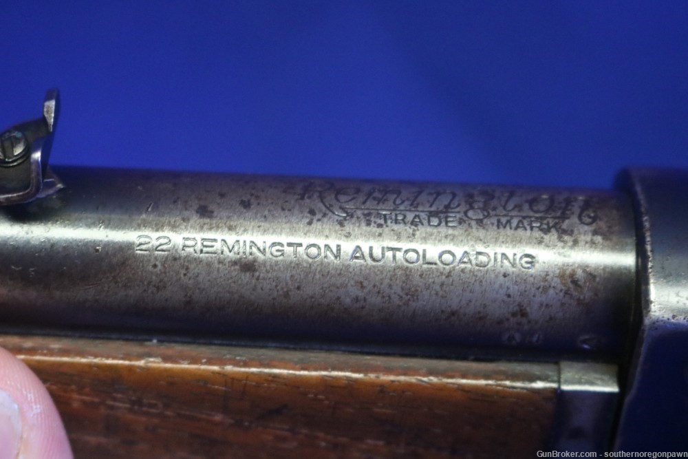 Remington 16 semi Rifle in .22 Rem auto all original, matching & peep sight-img-31