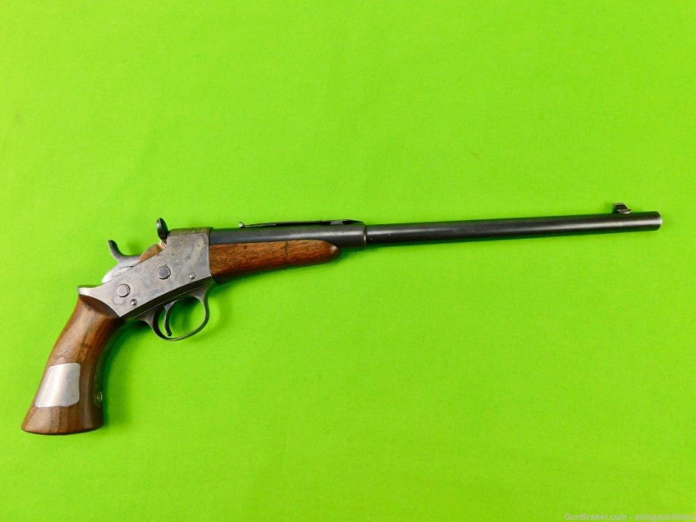 Vintage Remington Model 1891 Presentation Rolling Block Target Pistol Gun-img-1