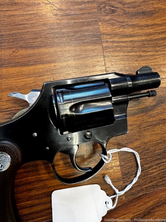 Penny Auction Colt Cobra .38 Special 6 Round 2" Revolver Blued Wood Grips-img-2
