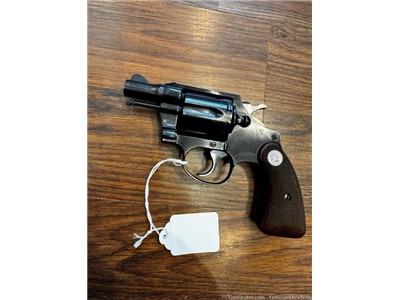 Penny Auction Colt Cobra .38 Special 6 Round 2" Revolver Blued Wood Grips
