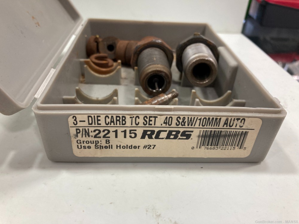 RCBS DIE SET 40S&W / 10MM & UNI DECAP USED SOME RUSTED-img-4