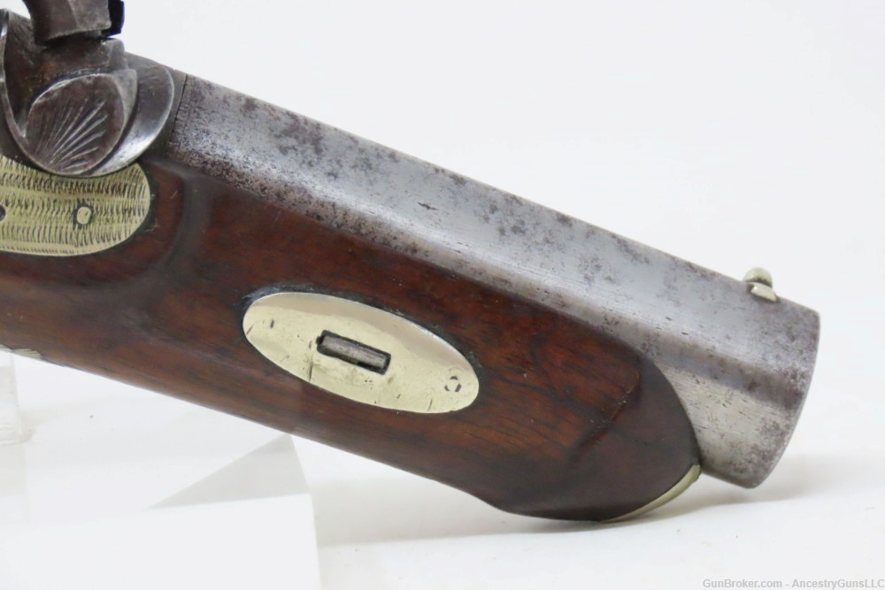 ENGRAVED Antique ADAM FREDERICK LINS .48 Percussion DERINGER Style Pistol  -img-4