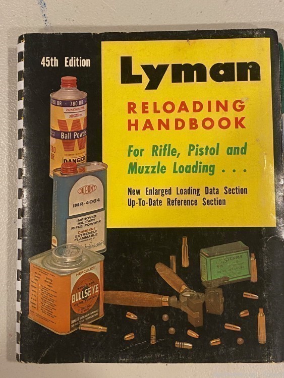 Lyman Reloading Manual 1970 218 Bee 22 Hornet 32-20 25-20 6.5 Italian 38-40-img-0