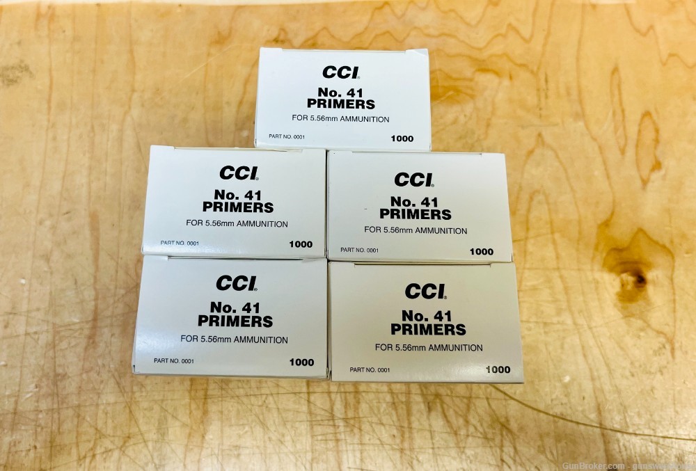 CCI Small Rifle Primers 5000 ct 5.56mm Primers No. 41 No 41-img-0