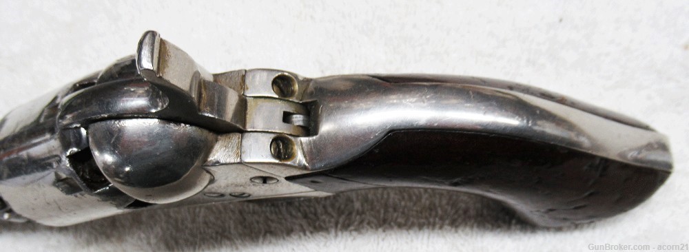 Colt 1849, (1862) Nickel, E Brady,  Very Good Functions Well-img-6