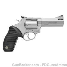 TAURUS 44 TRACKER STAINLESS .44 MAG 4" BARREL 5-ROUNDS ADJUSTABLE SIGHTS -img-1