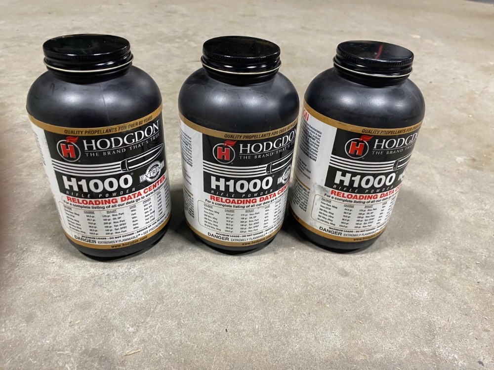 Hodgdon H1000 rifle powder . 4 pounds total -img-0