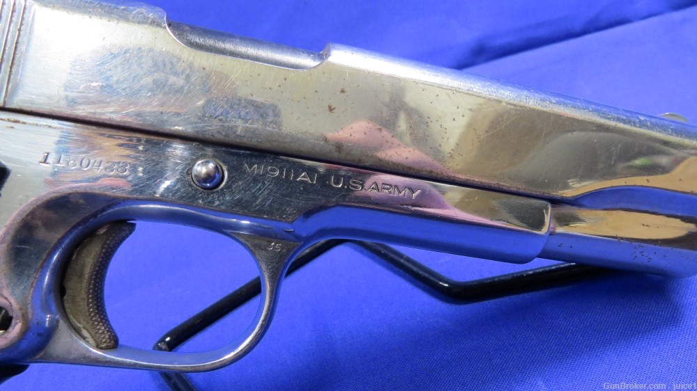 Colt M1911A1 1911 US Army .45ACP Nickel Plated Semi-Auto Pistol - 1943 C&R-img-5