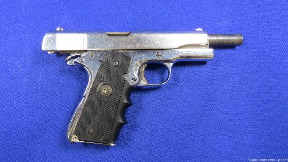 Colt M1911A1 1911 US Army .45ACP Nickel Plated Semi-Auto Pistol - 1943 C&R-img-20