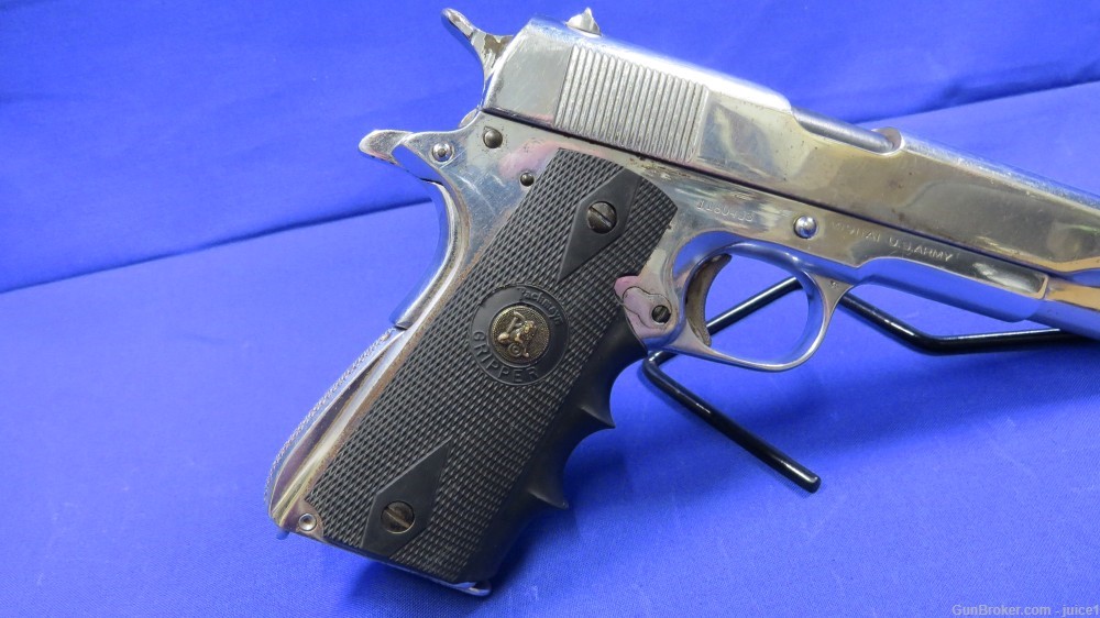 Colt M1911A1 1911 US Army .45ACP Nickel Plated Semi-Auto Pistol - 1943 C&R-img-7