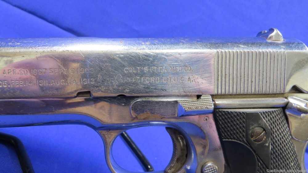 Colt M1911A1 1911 US Army .45ACP Nickel Plated Semi-Auto Pistol - 1943 C&R-img-13