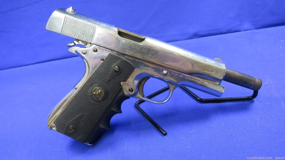 Colt M1911A1 1911 US Army .45ACP Nickel Plated Semi-Auto Pistol - 1943 C&R-img-19