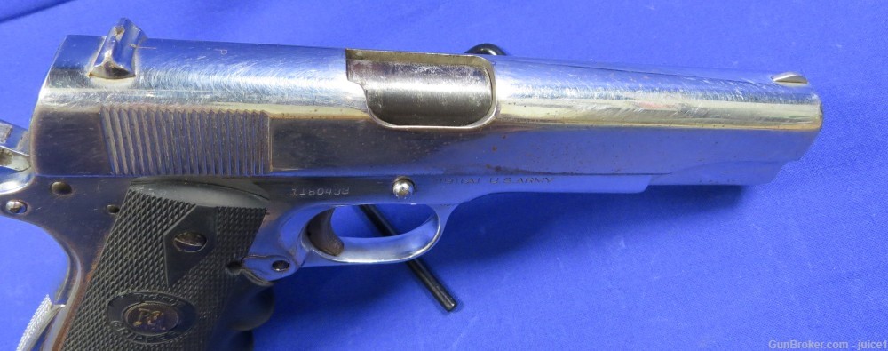 Colt M1911A1 1911 US Army .45ACP Nickel Plated Semi-Auto Pistol - 1943 C&R-img-11