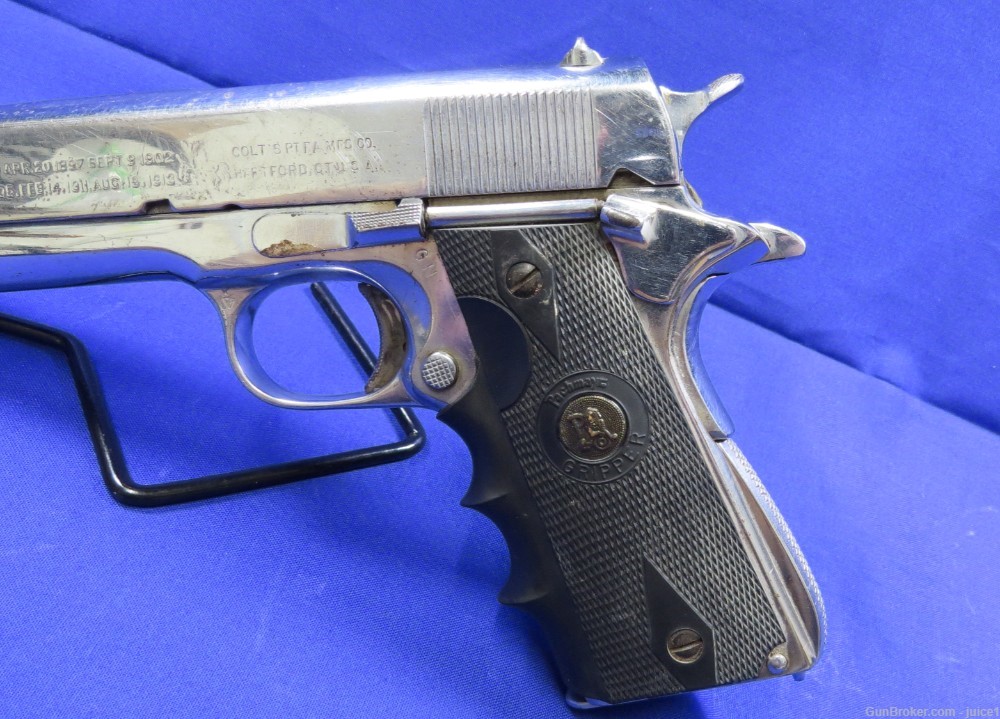 Colt M1911A1 1911 US Army .45ACP Nickel Plated Semi-Auto Pistol - 1943 C&R-img-16