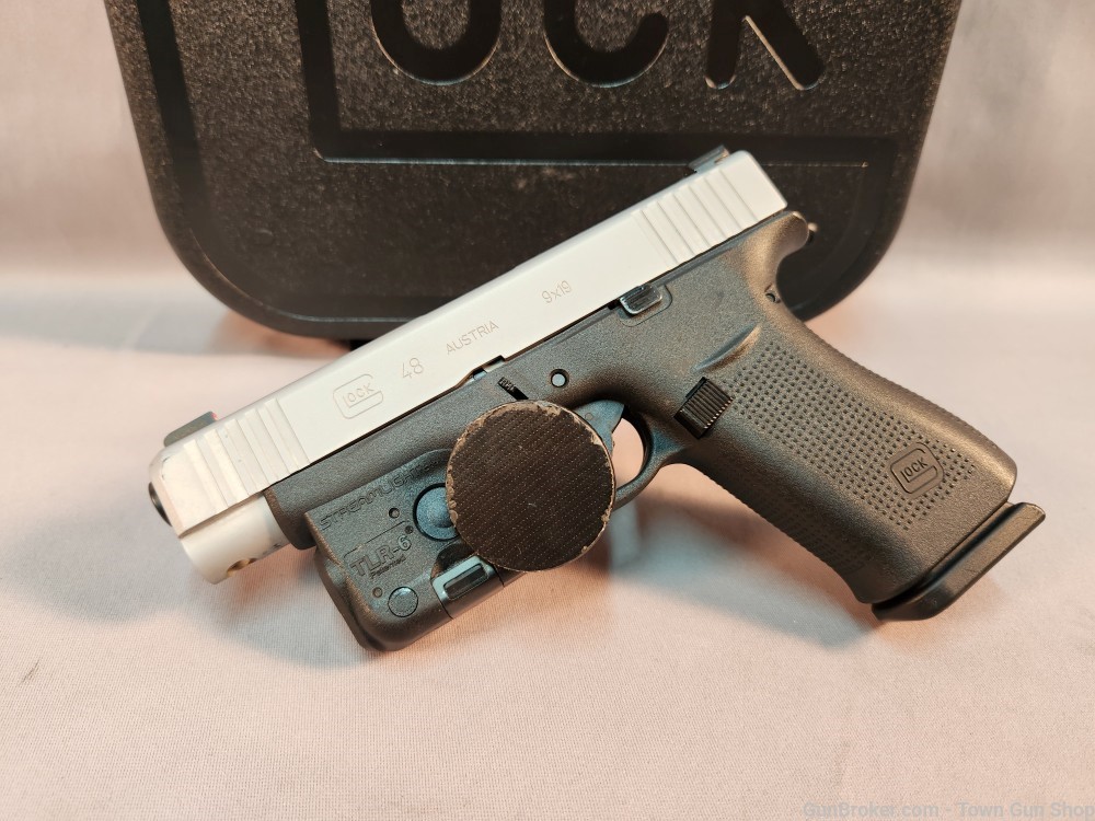 GLOCK 43X TWO TONE 9MM TLR6 USED! PENNY AUCTION!-img-0
