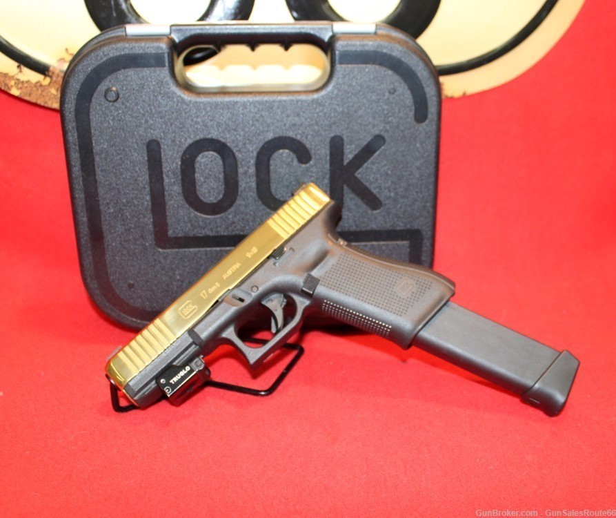Glock 17  Gen5 9mm Semi Auto Gold Finish-img-1