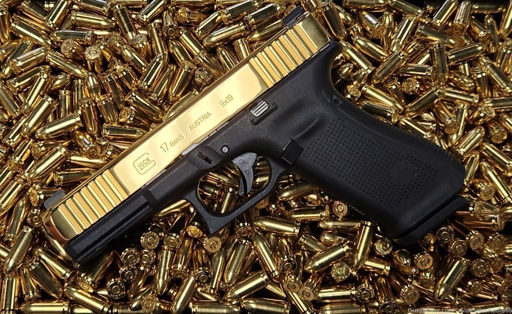 Glock 17  Gen5 9mm Semi Auto Gold Finish-img-0