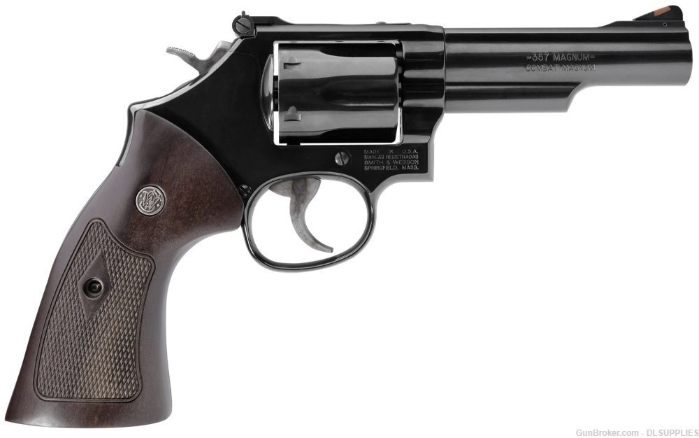 SMITH AND WESSON S&W 19 CLASSIC COMBAT BLUED FINISH ADJ. SIGHT 4" BBL .357-img-0