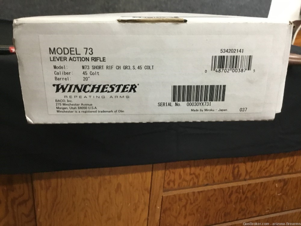 Winchester 1873 .45LC Lever Action Rifle W/ Box-img-11