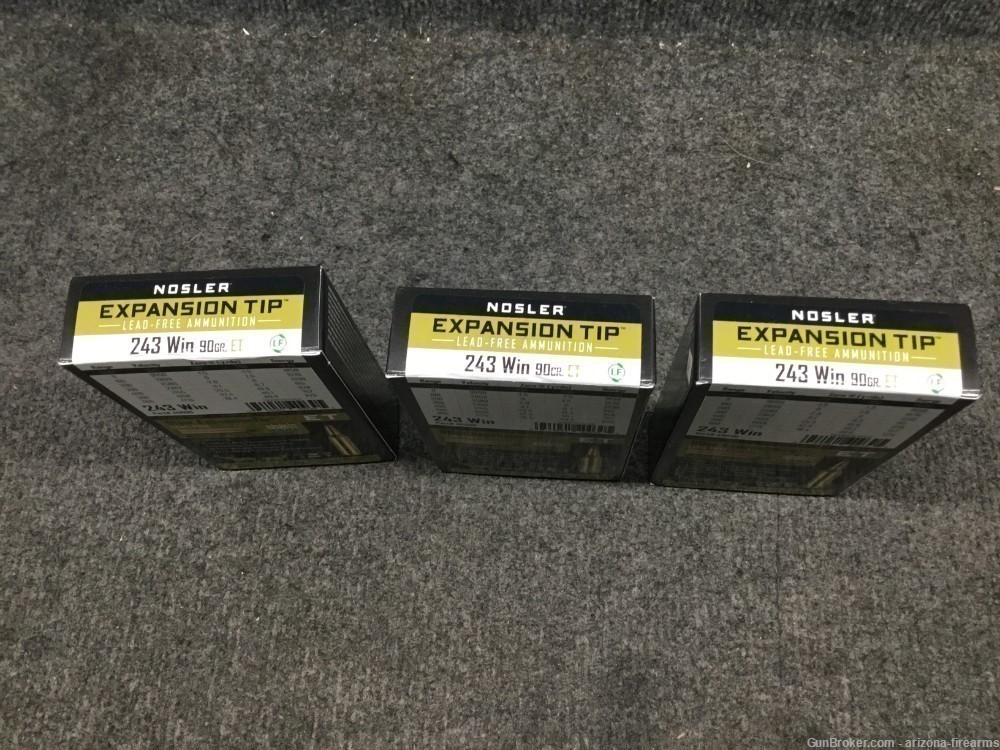 Nosler Expansion Tip .243WIN Rifle Ammo 90GR 3 boxes 60 Rounds .243 Win-img-2