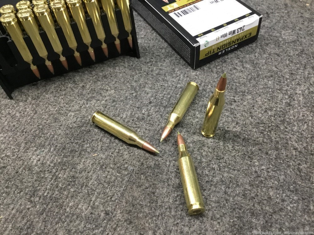 Nosler Expansion Tip .243WIN Rifle Ammo 90GR 3 boxes 60 Rounds .243 Win-img-5