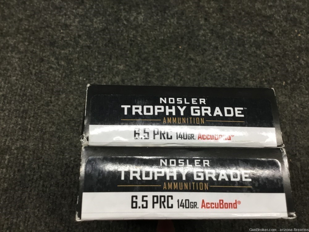 Nosler Trophy Grade 6.5PRC Two Boxes 40 Rounds 140 GR 6.5 PRC-img-2